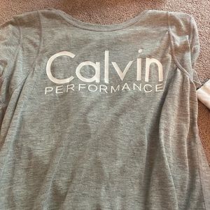 Grey Calvin Klein shirt with scrunched back. Small
